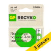 Offre : 3x GP 2600 ReCyko pile rechargeable AA / HR06 Ni-Mh (4 pièces) AGP00370 - 1