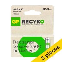 Offre : 3x GP 850 ReCyko pile rechargeable AAA / HR03 Ni-Mh (2 pièces)