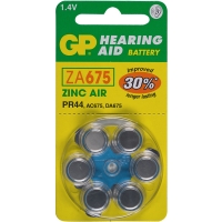 GP PR44 pile pour appareil auditif 6 pièces (bleu) GPZA675 215132