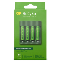 GP chargeur de base USB + GP 850 ReCyko pile rechargeable AAA / HR03 Ni-Mh (4 pièces) AA AAA HR03 HR06 AGP00100