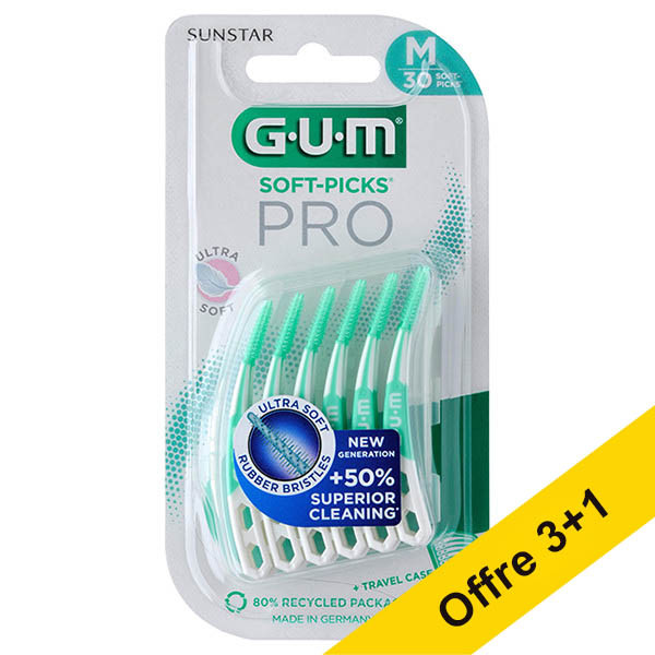 Offre : 4x GUM Soft-Picks Pro Medium (30 pièces) SGU00138 - 1