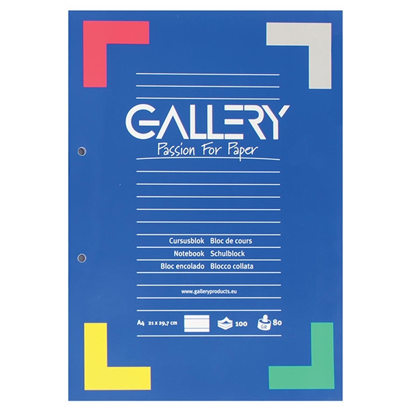 Gallery bloc de cours A4 ligné 80 g/m² 100 feuilles 01531 400637 - 1