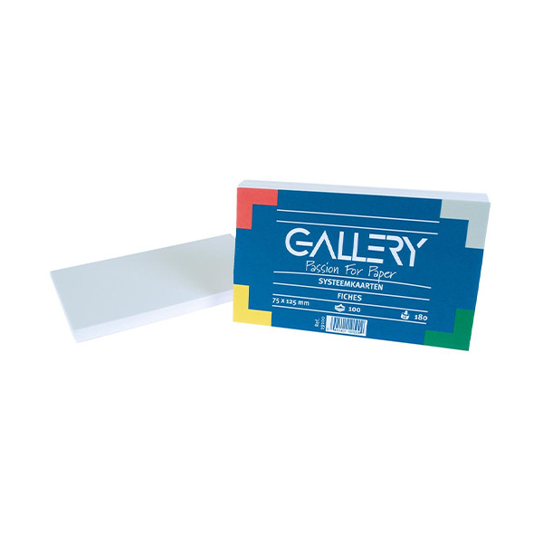 Gallery fiche Bristol vierge 125 x 75 mm (100 pièces) - blanc 19100 206465 - 1