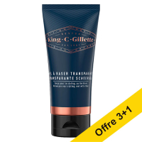 Offre : 4x Gillette King C. gel à raser transparent (150 ml)