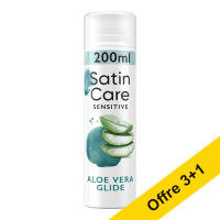 Offre : 4x Gillette Satin Care Sensitive gel à raser (200 ml)