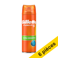 Gillette Offre : 6x Gillette Fusion Hydra Sensitive Skin gel à raser (200 ml)  SGI00122