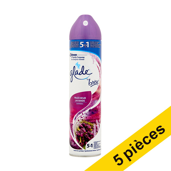 Glade Offre : 5x Glade Brise désodorisant spray Lavande (300 ml)  SGL00064 - 1