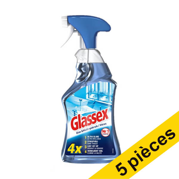 Offre : 5x Glassex Vitres spray nettoyant (750 ml) SGL00101 - 1