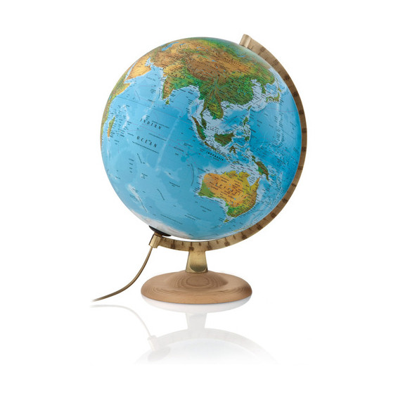 Globe terrestre avec éclairage Atmosphere Classic Line (carte physique et politique) 30 cm - néerlandophone NR-0331B4FA-NL 828047 - 1