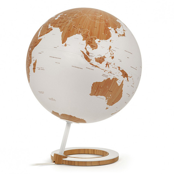 Globe terrestre avec éclairage Bamboo 25 cm - anglais NR-0324BMBM-GB 828048 - 1