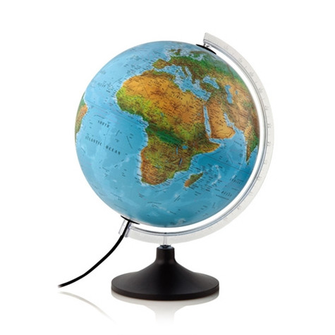 Globe terrestre avec éclairage solid line B (carte physique) 30 cm - néerlandophone NR-0331B1FA-NL 828043 - 1