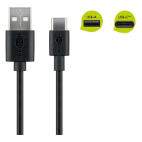 Goobay câble USB-A vers USB-C (0,1 mètre) - noir K010214056