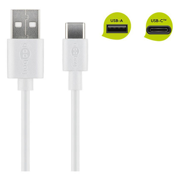 Goobay câble USB-A vers USB-C (2 mètres) - blanc K010214054 - 2