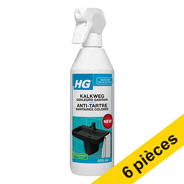 HG Offre : 6x HG nettoyant anti-calcaire sanitaire coloré (500 ml)  SHG00375 - 1