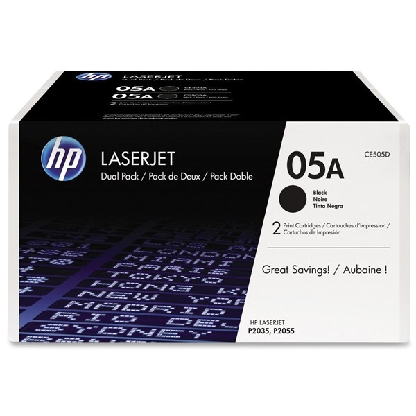 HP 05A (CE505D) toner duopack (d'origine) - noir CE505D 054770 - 1