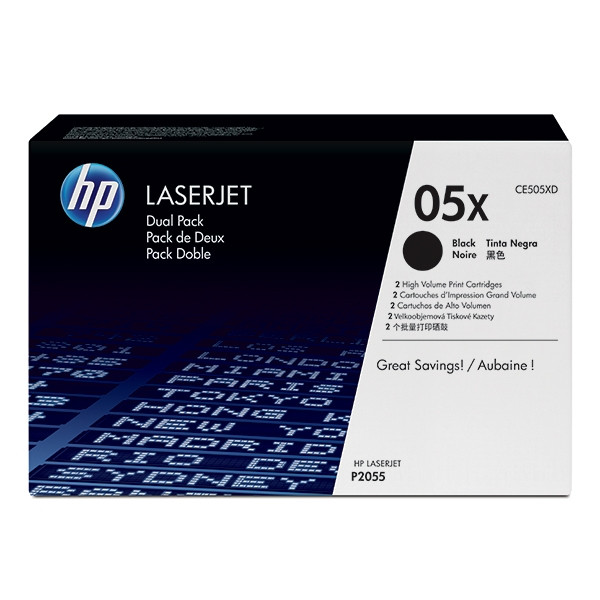 HP 05XD (CE505XD) multipack double toner haute capacité (d'origine) - noir CE505XD 054074 - 1