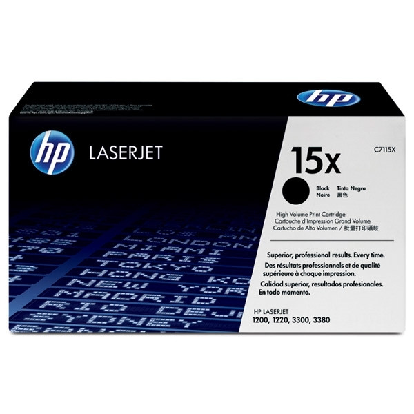 HP 15X (C7115X) toner haute capacité (d'origine) - noir C7115X 032132 - 1