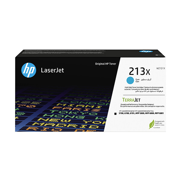 HP 213X (W2131X) toner haute capacité (d'origine) - cyan W2131X 133038 - 1