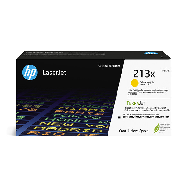 HP 213X (W2132X) toner haute capacité (d'origine) - jaune W2132X 133040 - 1