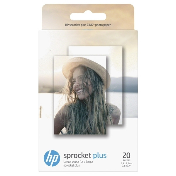 HP 2LY72A ZINK Sprocket Plus/Select papier photo auto-adhésif 5,8 x 8,7 cm (20 feuilles) 2LY72A 151142 - 1