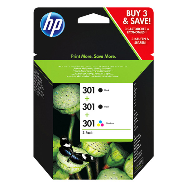 HP 301 (E5Y87EE) multipack (d'origine) - noir + couleur E5Y87EE 055290 - 1