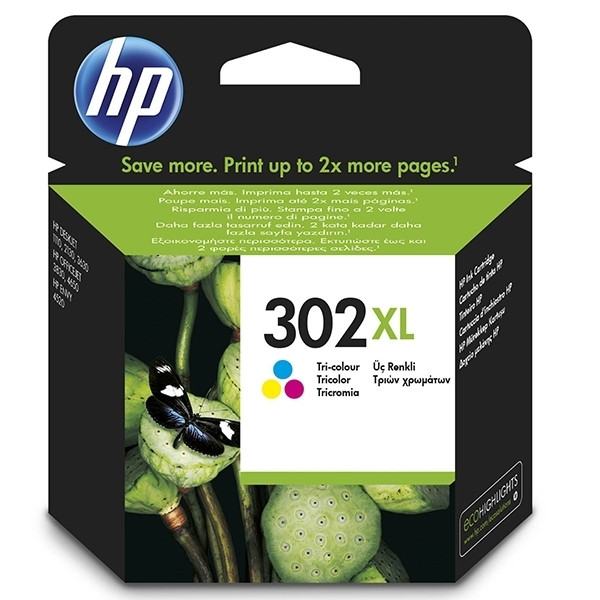 HP 302XL (F6U67AE) cartouche d'encre haute capacité (d'origine) - couleur F6U67AE 044454 - 1