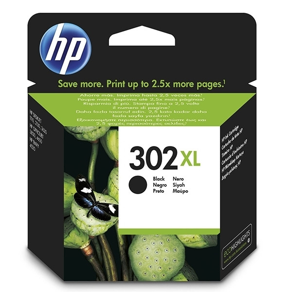 HP 302XL (F6U68AE) cartouche d'encre haute capacité (d'origine) - noir F6U68AE 044452 - 1