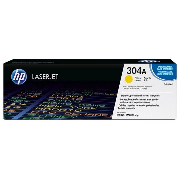 HP 304A (de CC532A) toner jaune (d'origine) CC532A 039826 - 1