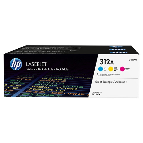 HP 312A (CF440AM) multipack cyan/magenta/jaune (d'origine) CF440AM 055070 - 1