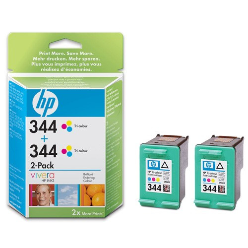 HP 344 (C9505EE) duopack (d'origine) - couleur 030438 - 1