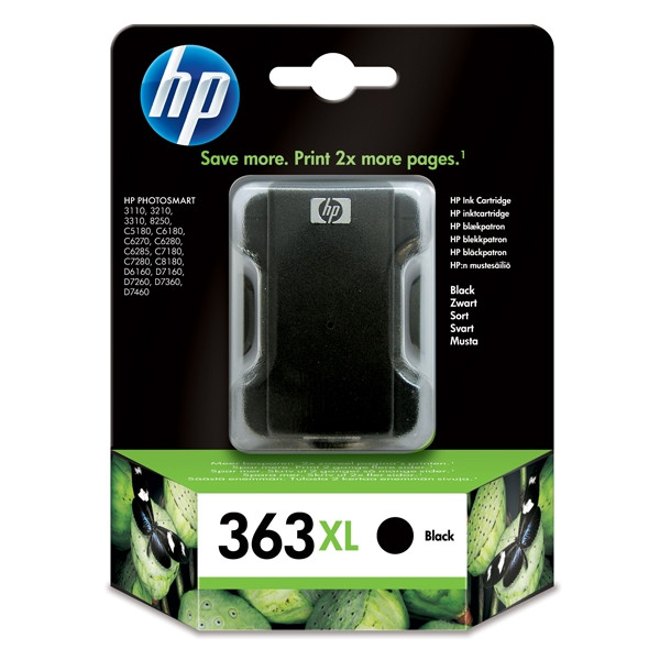 HP 363 XL (C8719EE) cartouche d'encre haute capacité (d'origine) - noir C8719EE 031770 - 1