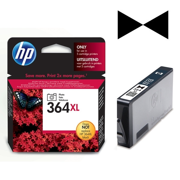 HP 364XL (CB322EE) cartouche d'encre haute capacité (d'origine) - noir photo CB322EE 031870 - 1