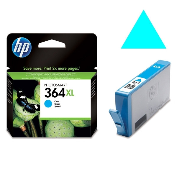 HP 364XL (CB323EE) cartouche d'encre haute capacité (d'origine) - cyan CB323EE 031874 - 1