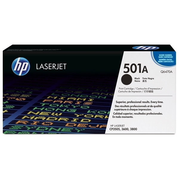 HP 501A (Q6470A) toner (d'origine) - noir Q6470A 039580 - 1