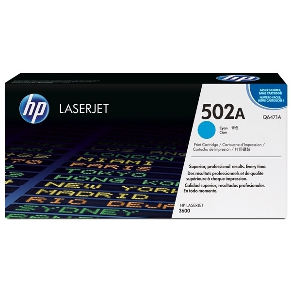 HP 502A (Q6471A) toner (d'origine) - cyan Q6471A 039585 - 1