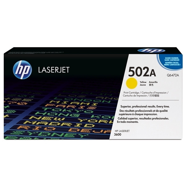 HP 502A (Q6472A de) toner (d'origine) - jaune Q6472A 039590 - 1