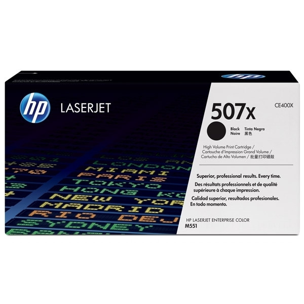 HP 507X (CE400X) toner haute capacité (d'origine) - noir CE400X 054040 - 1