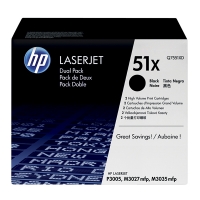 HP 51XD (Q7551XD) toner haute capacité duopack (d'origine) - noir Q7551XD 054084