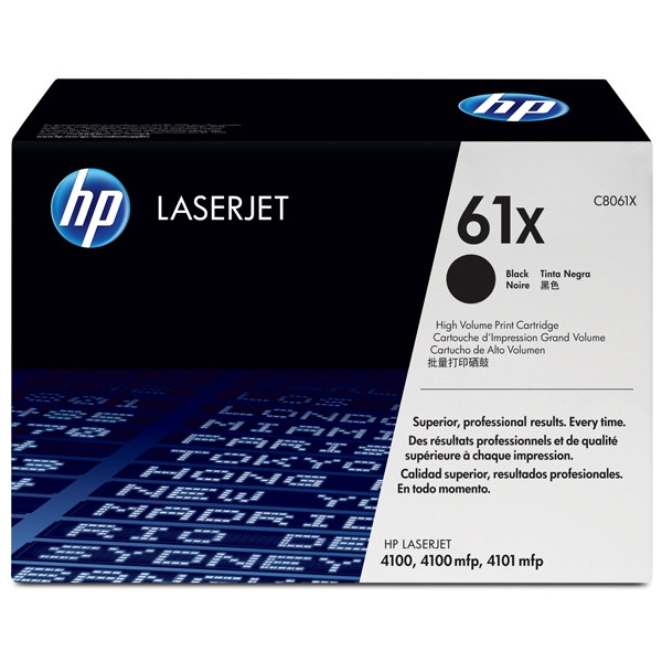 HP 61X (C8061X) toner haute capacité (d'origine) - noir C8061X 033020 - 1