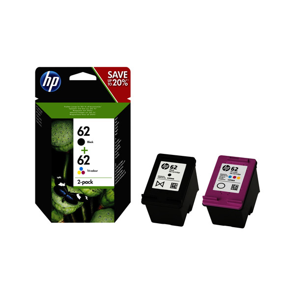 HP 62 (N9J71AE) multipack noir + couleur (d'origine) N9J71AE 055284 - 1