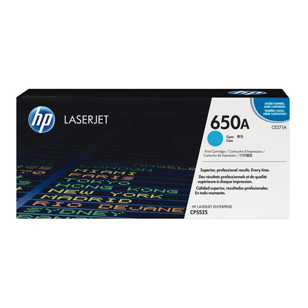 HP 650A (CE271A) toner (d'origine) - cyan CE271A 039964 - 1