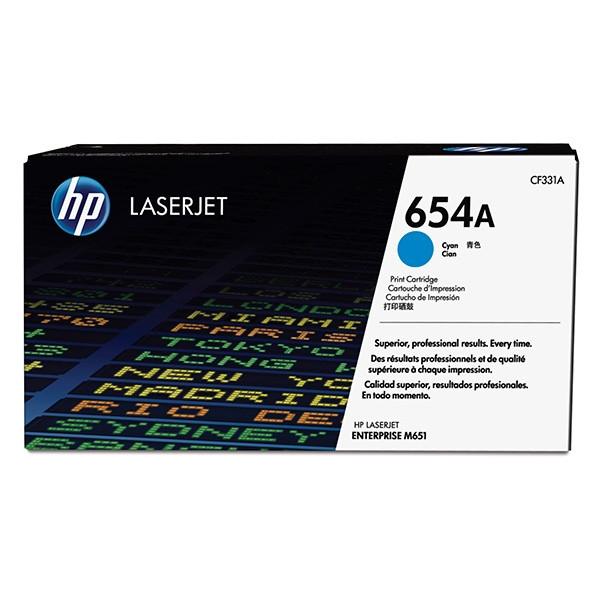 HP 654A (CF331A) toner (d'origine) - cyan CF331A 054794 - 1