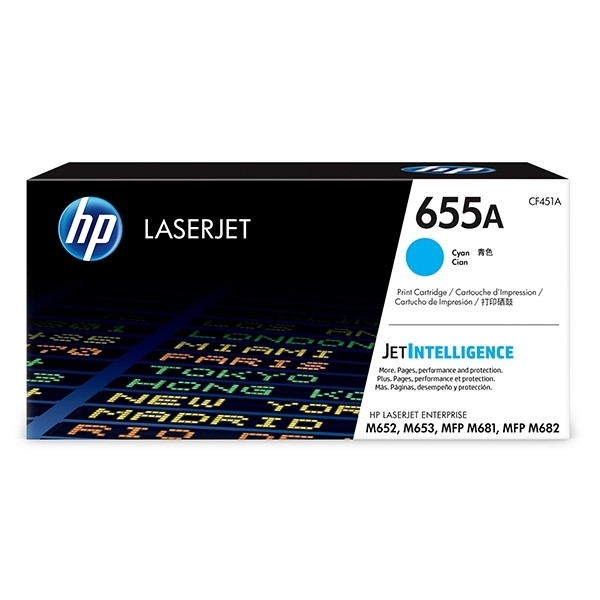 HP 655A (CF451A) toner (d'origine) - cyan CF451A 055160 - 1