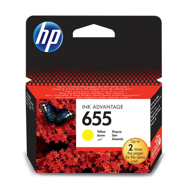 HP 655 (CZ112AE) cartouche d'encre (d'origine) - jaune 044222 - 1