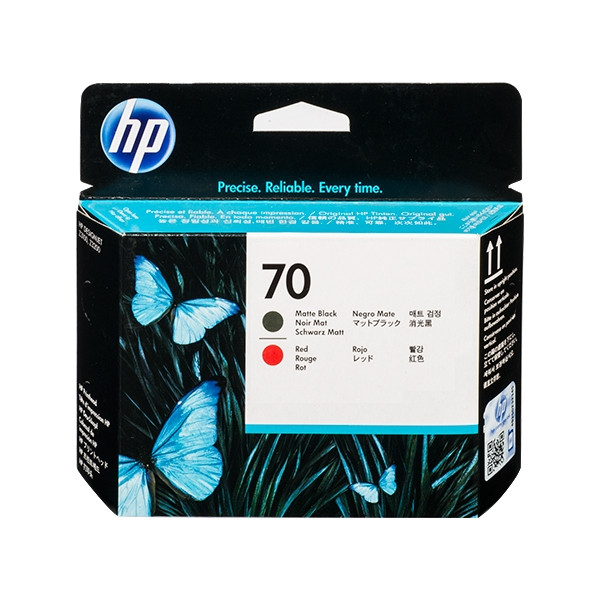 HP 70 (C9409A) tête d'impression noir mat et rouge (d'origine) C9409A 030486 - 1