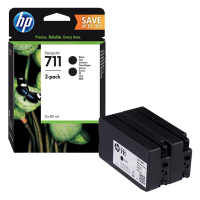 HP 711 (P2V31A) multipack noir 2 pièces (d'origine) P2V31A 055296