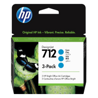 HP 712 (3ED77A) multipack 3 pièces (d'origine) - cyan 3ED77A 653020