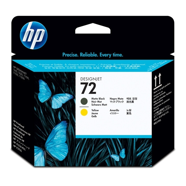 HP 72 (C9384A) tête d'impression noir mat et jaune (d'origine) C9384A 030906 - 1