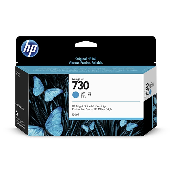 HP 730 (P2V62A) cartouche d'encre (d'origine) - cyan P2V62A 055252 - 1