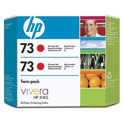 HP 73 (CD952A) Pack de 2 cartouches d'encre rouge chromatique (d'origine) CD952A 030854 - 1